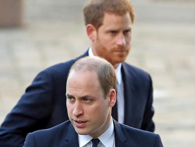 FILE -  Britain's Prince William, Duke of Cambridge, and Britain's Prince Harry arrive to attend the Grenfell Tower National Memorial Service at St Paul's Cathedral in London on December 14, 2017, to mark the six month anniversary of the Grenfell Tower fire. - Britain marked on December 14, 2017, the six-month anniversary of London's Grenfell Tower fire that killed 71 people, with most survivors still awaiting permanent housing and sagging confidence in a public probe into the tragedy. (Photo by Gareth Fuller / POOL / AFP)