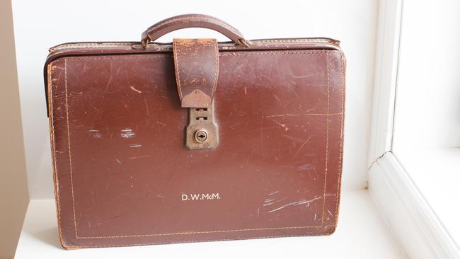 Her grandfather’s leather briefcase