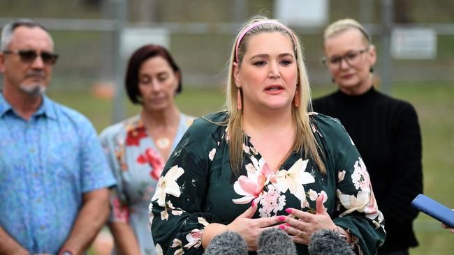 Lady Mayoress Nina Schrinner, joined by Lloyd and Sue Clarke, parents of murdered mother Hannah Clarke and Small Steps for Hannah Foundation Executive Chair Laura Bos. Picture: NCA NewWire / Dan Peled