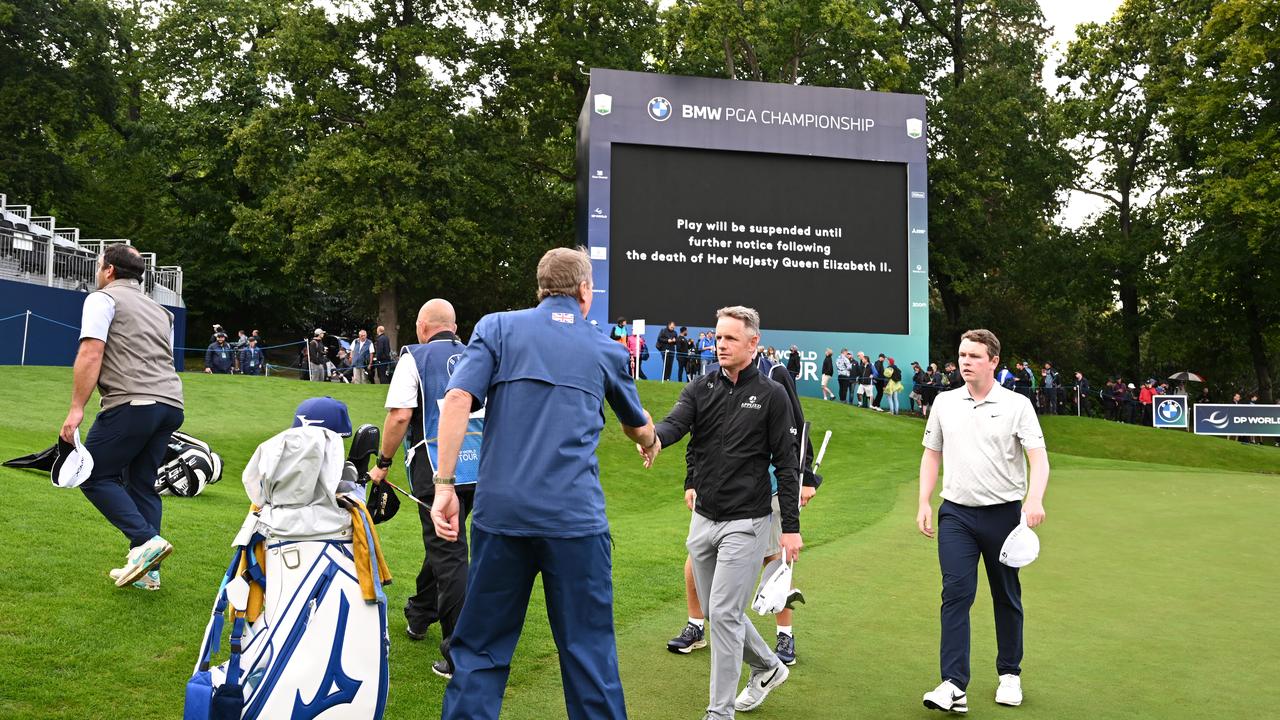 Play was suspended immediately. Photo by Ross Kinnaird/Getty Images