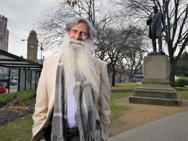 Mike Dutta was elected in 2018 and now hopes to become deputy mayor. Mr Dutta is an independent but is running in the Your Hobart Independents collective. Picture: Kenji Sato