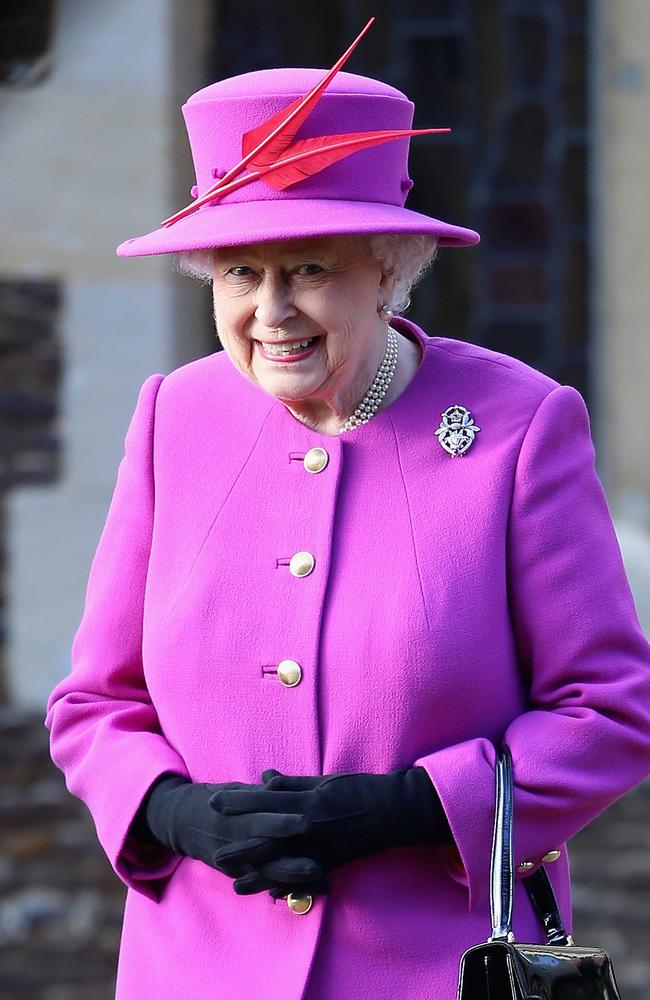 Purple reign. The Queen in 2014. Picture: Getty