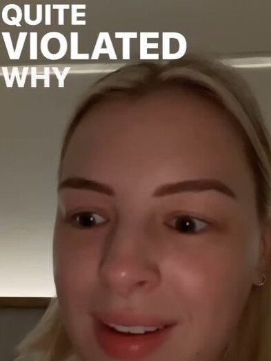 She said she feels “violated” after the alleged incident. Picture: Instagram