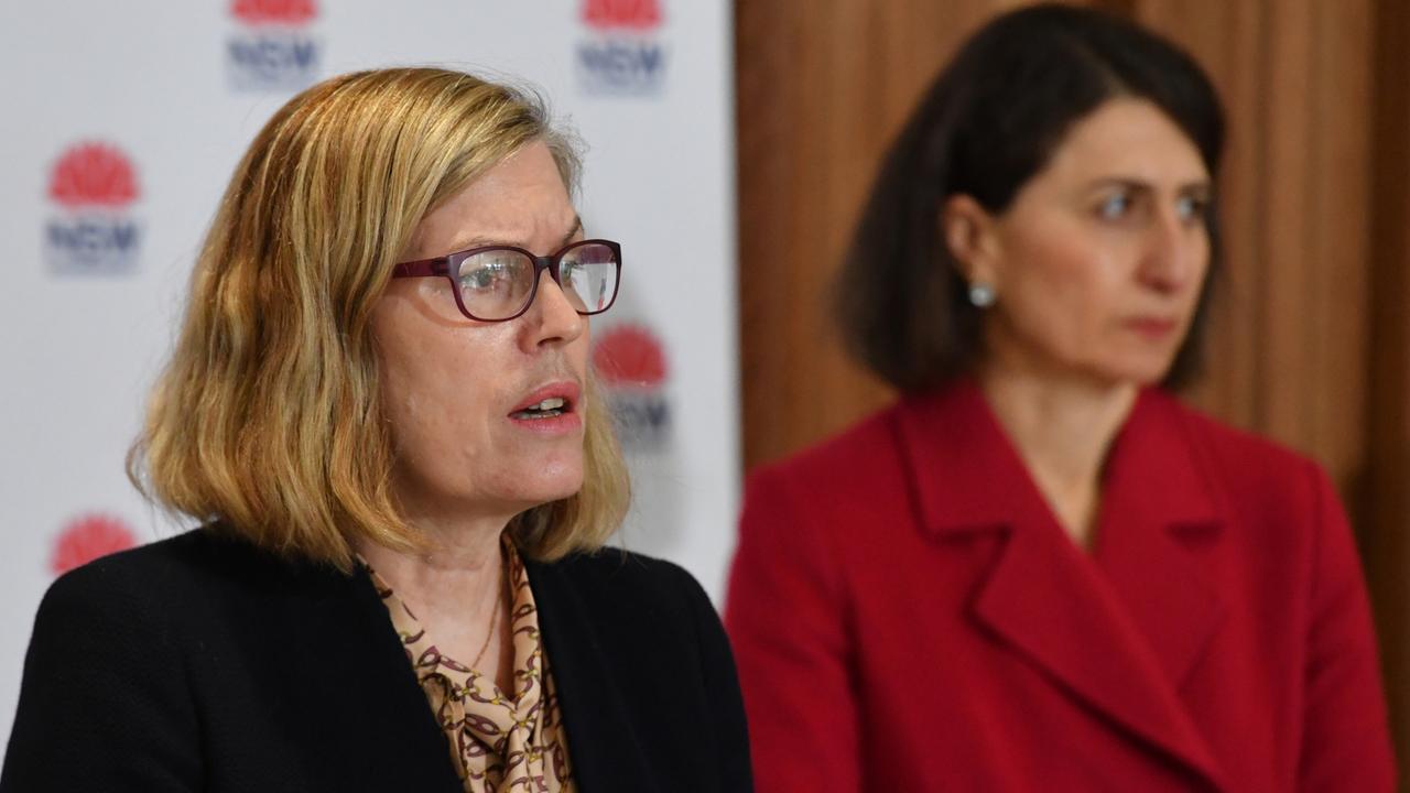 NSW Chief Health Officer Dr. Kerry Chant (left) with NSW Premier Gladys Berejiklian. Picture: Mick Tsikas/Getty Images