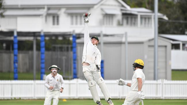 Second grade club cricket between Wests and Wynnum-Manly. Saturday November 25, 2023. Picture, John Gass