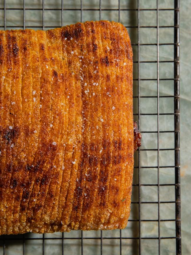 Good pork belly is all about the crackling. Picture: Nikki To