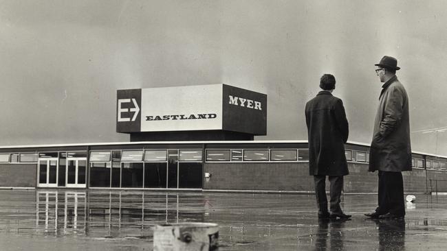 Eastland, Ringwood, opened in 1967. “From a woman’s point of view, it will be wonderful,” said Ringwood’s woman Mayor, Cr Elizabeth Penny. “But for the city it will be something more.”