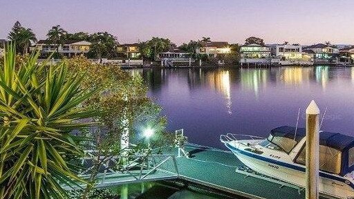 The six-bedroom house is in a prime position fronting the Nerang River. Photo: RP Data