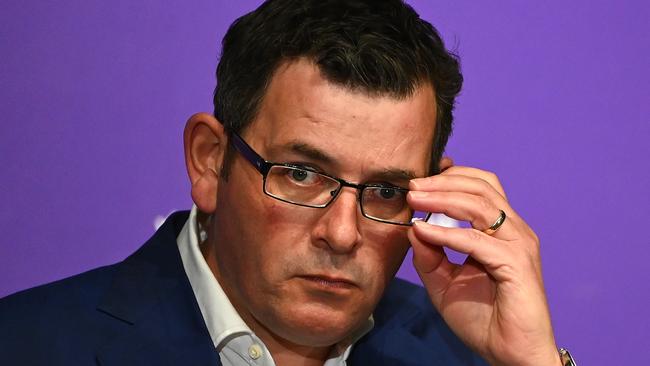 Daniel Andrews’ decision to keep cafes and restaurants closed has come under scrutiny. Picture: Quinn Rooney/Getty