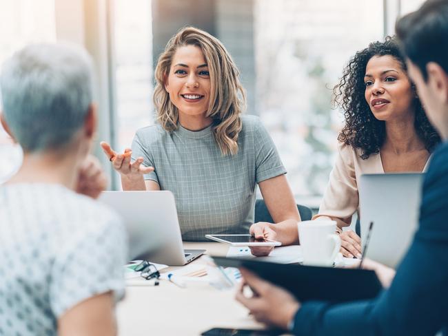 CAREERS: Emotional intelligence may become more important than technical skills once AI automates much of the left side of our brain. Picture: iStockGroup of people on a business meeting