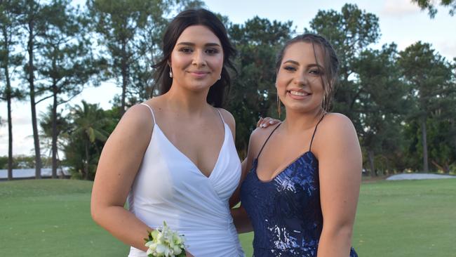 Magenta Brennan and Keira Cummings at the Pioneer State High School formal at the Mackay Golf Course on Friday November 20. Picture: Zizi Averill