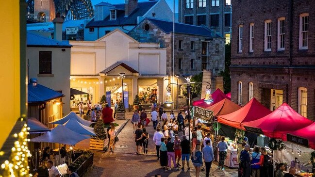 The Christmas Markets at The Rocks in Sydney.