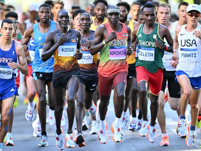 Kenya's Eluid Kipchoge in the men’s marathon. Picture: AFP