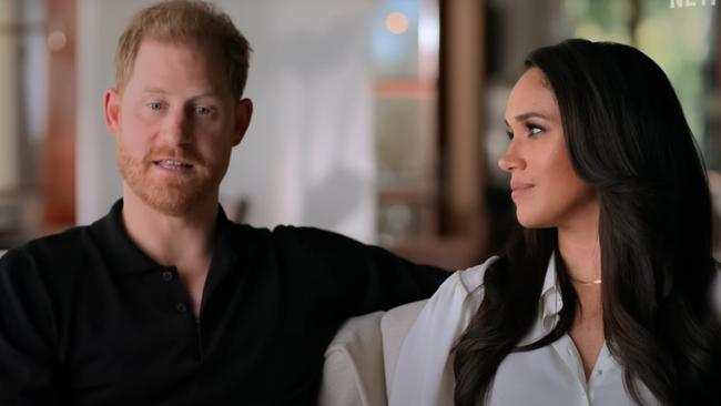 Prince Harry and Meghan Markle in their Netflix series Picture: Netflix.