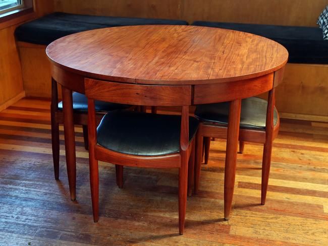 <b>Table and chairs:</b> This wooden table is so dear to me. The chairs slot in perfectly to the table and almost disappear. It doesn’t actually work where it is in our current house, but I can’t get rid of it.