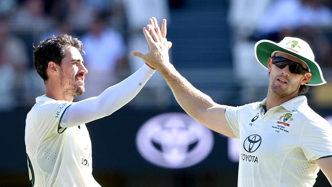 Mitch Starc was the dominant bowler of the day. (Photo by Bradley Kanaris/Getty Images)