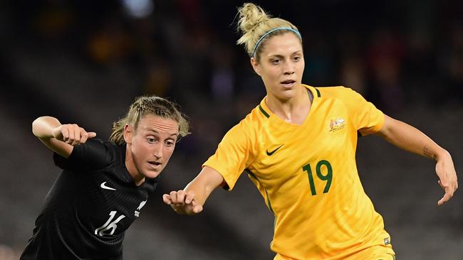 Former Mt Gravatt Hawk Katrina Gorry is a key player for the Matildas. Picture: QUINN ROONEY/GETTY IMAGES.