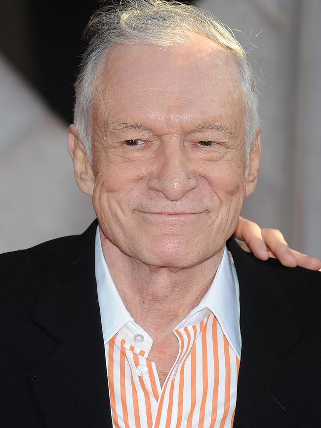 Playboy Magazine founder Hugh Hefner attends the world premiere of Iron Man 2 at the El Capitan Theater n the Hollywood section of Los Angeles on April 26, 2010. . Picture: AFP
