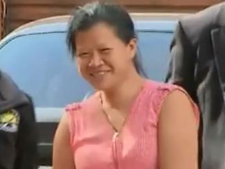 Amy Tran has been arrested for allegedly bashing elderly woman Le Le in St. Alban's, Melbourne. Picture: Channel 9