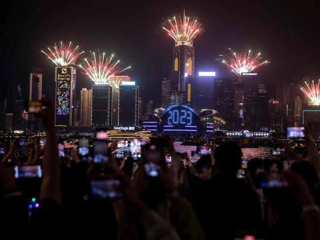 After trudging through the pandemic, the people of Hong Kong were ready to celebrate. Picture: AFP