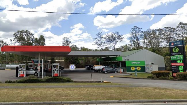 The Caltex service station which would become part of the project.