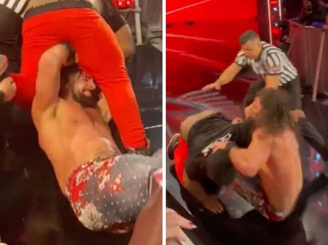 WWE star Seth Rollins was attacked by a fan.