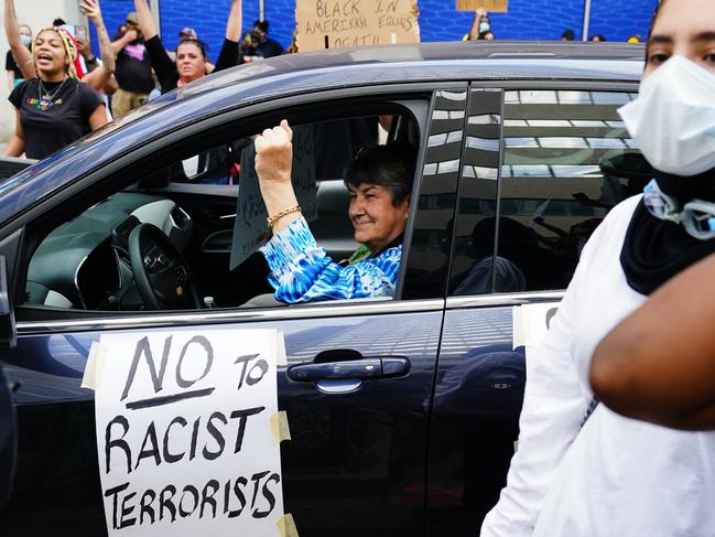 People protest in response to the police killing of George Floyd in Atlanta, Georgia. Picture: Getty