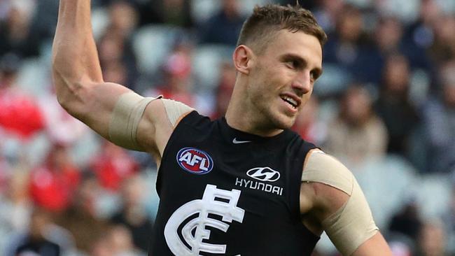 Billie Smedts played nine games for Carlton after being part of the Zach Tuohy deal. Picture: Wayne Ludbey