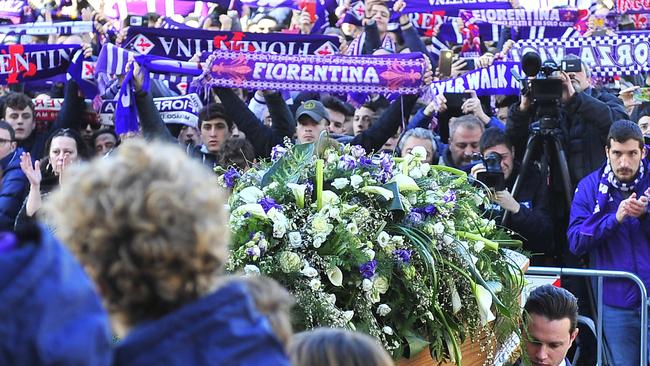 Fans turned out in their thousands to farewell Davide Astori