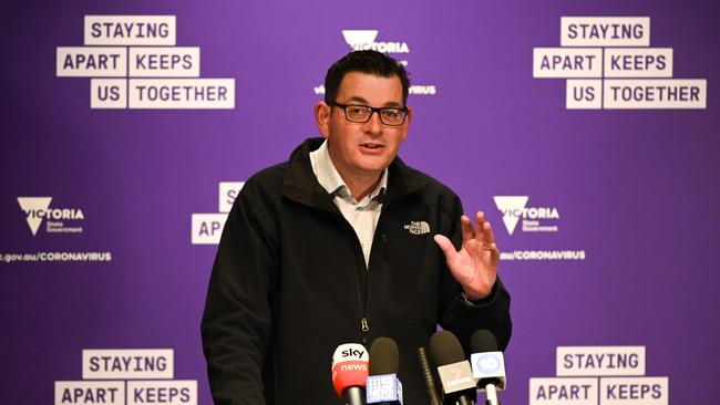 Political ‘chameleon’ Dan Andrews has switched his image since his early days, adapting through last year’s shocking Covid outbreak, and now pivoting to cement his hold on power. Picture: AFP