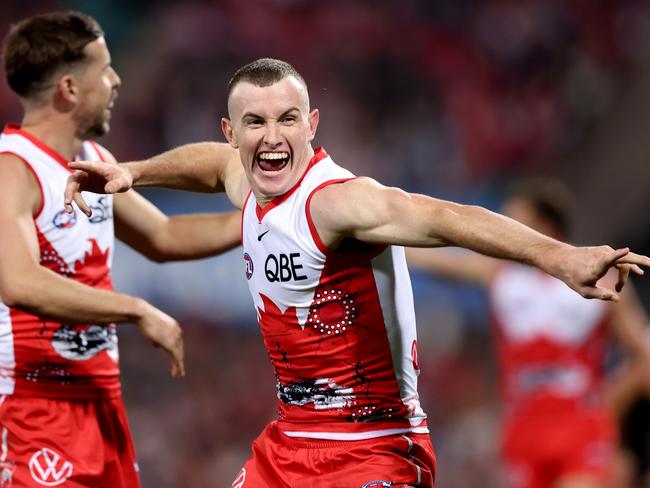 Chad Warner of the Swans. (Photo by Matt King/AFL Photos/via Getty Images)