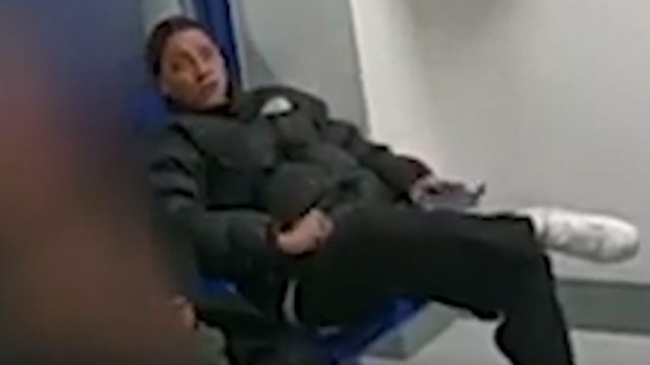 Sam Kerr in the police footage released during her trial.