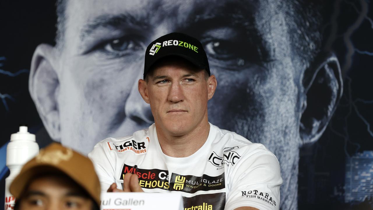 Unbeaten former NRL star Paul Gallen has been given ‘less than zero’ chance of beating Justis Huni on Wednesday night. Picture: Jonathan Ng.