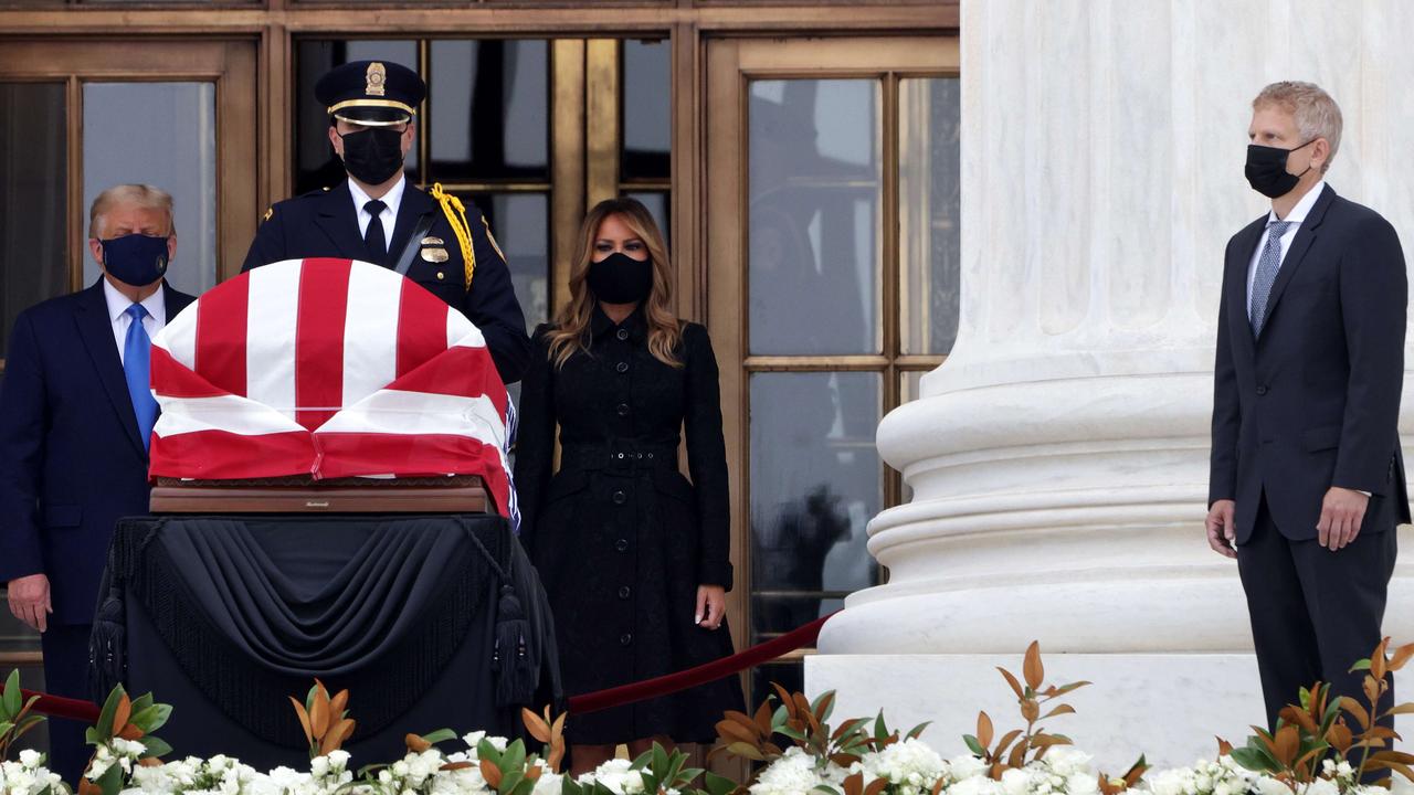 The Trumps briefly visited the memorial to pay respects. Alex Wong/Getty Images/AFP