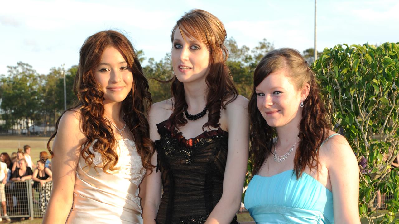 Karyassa Humberdross, Chanita Sarnadsky and Kiya Manns at the North Bundaberg High School Prom held at the Brothers Sports Club.Photo: Mike Knott/NewsMail