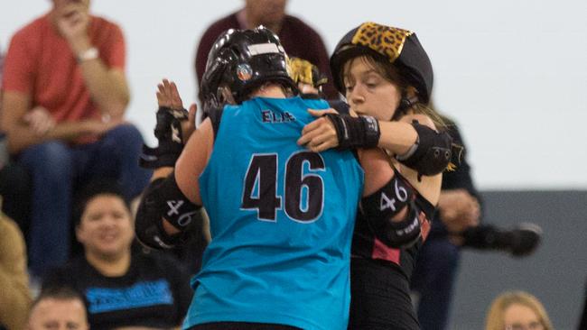 Roller Derby Star Elle said she wanted to find her strength again. Picture: Supplied