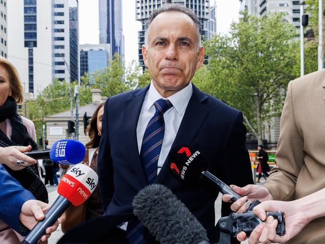 MELBOURNE, AUSTRALIA - Newswire Photos September 24, 2024: Victoria Liberal Leader John Pesutto arrives at the Melbourne federal court as his defamation battle continues with Moira Deeming. Picture: NewsWire / Aaron Francis