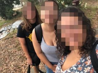 Lisa with her two teenaged children. Picture: Supplied