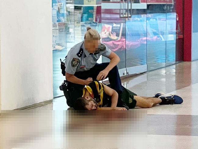 The inspector attached to the eastern suburbs police command was near the busy shopping centre as the terrifying rampage unfolded. Picture: Matrix