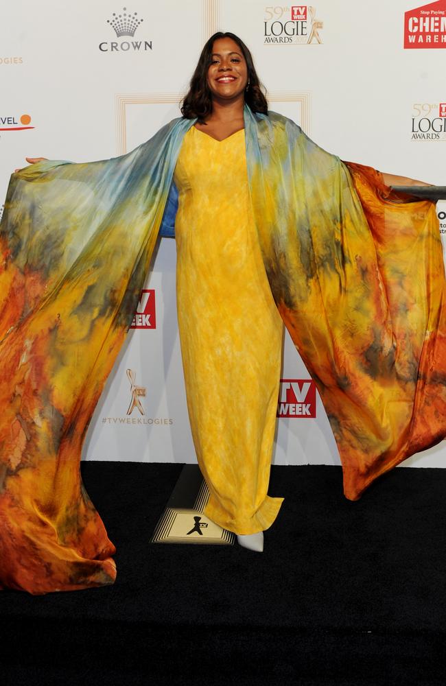 Australian actor Doreen Anderson arrives at the 2017 Logie Awards at the Crown Casino in Melbourne, Australia, Sunday, April 23, 2017. Picture: AAP Image/Joe Castro