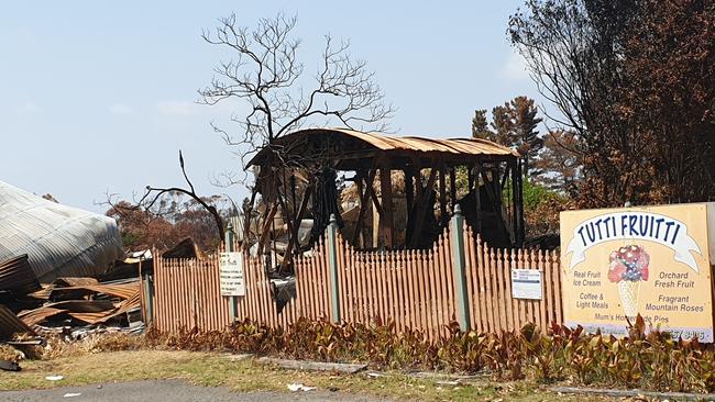 Tutti Fruitti, also on Bells Line of Road, was entirely razed by the fires. Photo: Isabell Petrinic