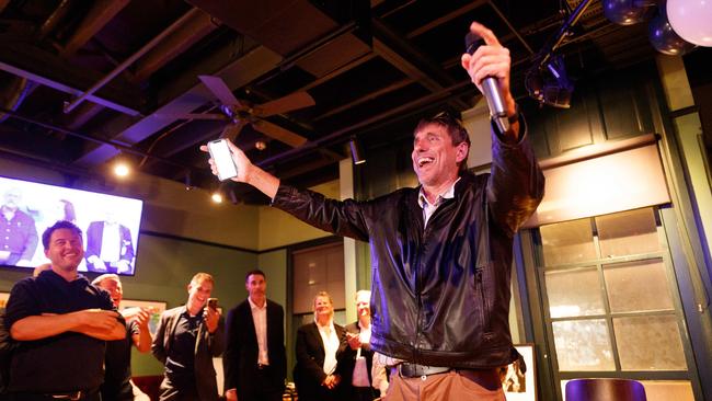 Nick Tabakoff in fine form at his send off at a Surry Hills pub. Picture: Max Mason-Hubers