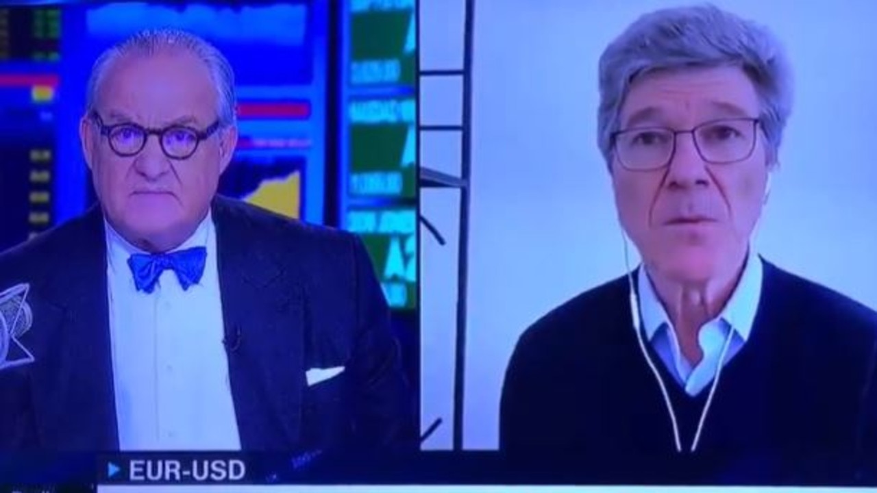 Bloomberg host Tom Keene quickly interjected, asking Prof Sachs to produce evidence for his claims.