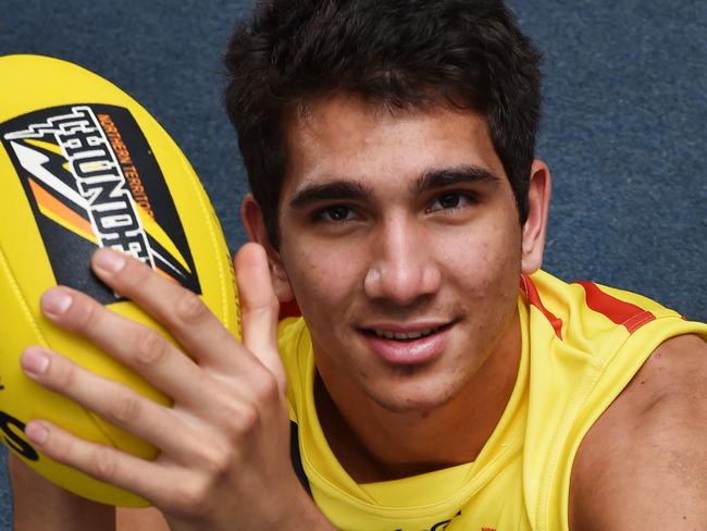 AFL draft hopeful Nakia Cockatoo is one of the Territory young guns, and is hoping he will get picked for Port Adelaide.