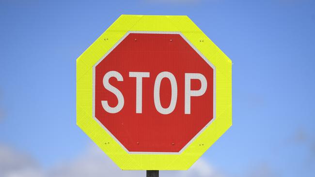 A man causes a massive three-car smash after he drove through a stop sign