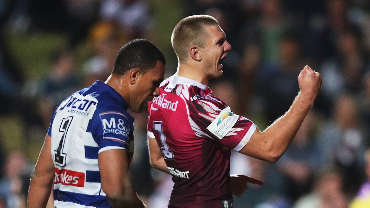 Tom Trbojevic was instrumental for Manly in their win over Canterbury. Picture. Phil Hillyard