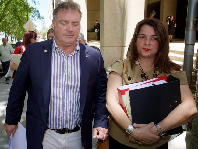 Senator Rod Culleton leaves the Federal Court in Perth. Picture: AAP