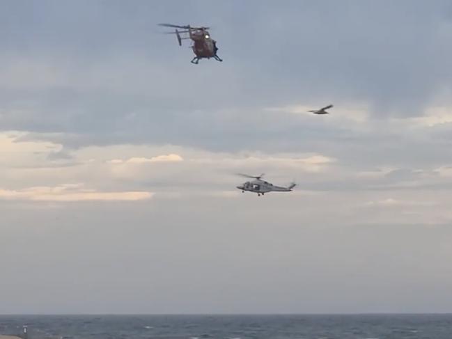 A search continues an 11-year-old boy has been swept out into the ocean on the NSW Central Coast. Picture 9News