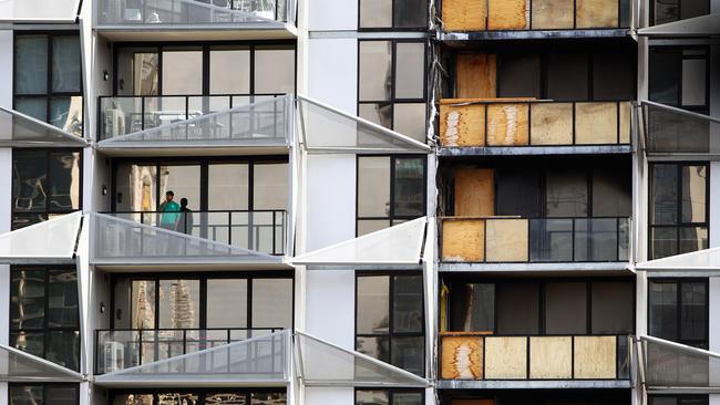 Lacrosse Tower in Docklands where developers used flammable cladding, causing a fire which was started by a cigarette butt.