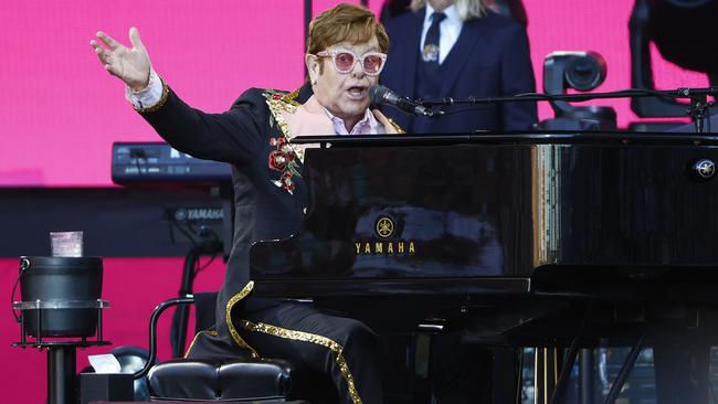 Elton John on stage in Newcastle on his Farewell Yellow Brick Road Tour. Picture: Richard Dobson